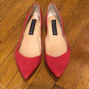 Red flats with gold studs